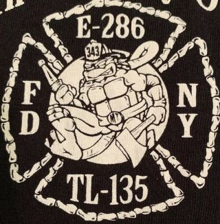 FDNY NYC Fire Department York City T - shirt Sz XL Queens Engine 286 2