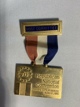 1976 Republican National Convention Host Committee Badge Pin Kansas City,  Mo