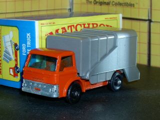 Matchbox Lesney Ford Refuse Truck 7 C1 Tow No Notch Skirt Sc5 Vnm & Crafted Box