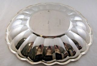 Reed & Barton Tray Silverplate Scalloped 10.  5 Inch Holiday 113 Party Entertain 2