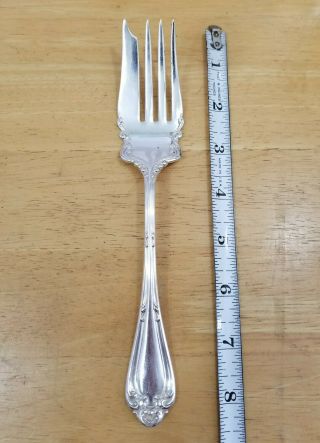 1835 R Wallace Antique C1898 Astoria Silverplated Serving/ Meat Fork