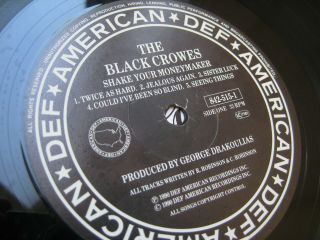 The Black Crowes Shake Your Money Maker LP UK 1st Press [Ex - /Ex,  ] 2