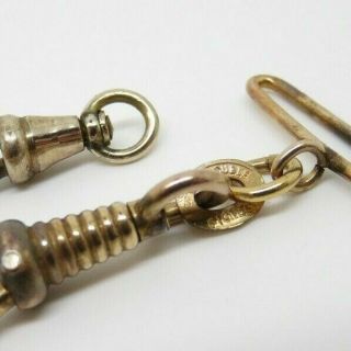 Antique Victorian Rolled Gold / Brass Dog Clips From Albert Chain Double Pioneer 3