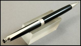 Caran D`ache Leman Slim Silver Plated Rhodium Coated Ebony Mechanical Pencil