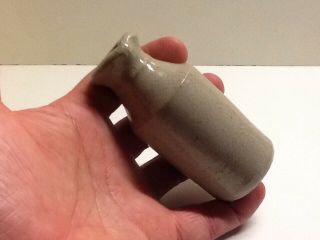 Small Antique Stoneware Master Ink Bottle With Pour Spout.