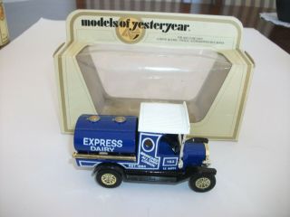 Model Of Yesteryear Y - 3 - 4 Ford T Tanker Dairy Express Issue 2 Tan Seats