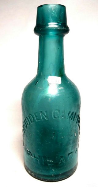 Philadelphia - Civil War Period Green Hat Top Soda - Mccrudden Campbell