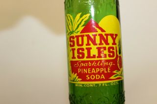 Sunny Isles Pineapple Soda Bottle San Francisco,  California 1948