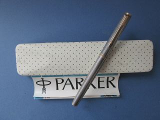 PARKER 75 STERLING SILVER HALLMARKED WITH 18K NIB (BOXED) 2