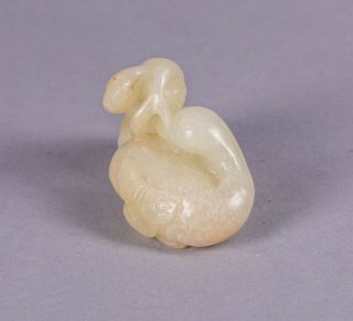 Ming Style Chinese Antique White Jade Birds 2