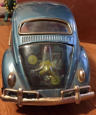 Bandai Volkswagen Beetle 960 vintage tin model Japan Blue 3