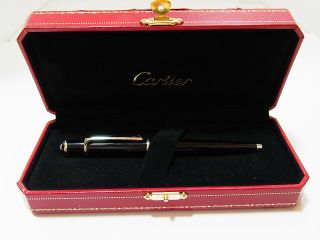 Cartier Diabolo Black Composite Palladium Finish Ballpoint Pen