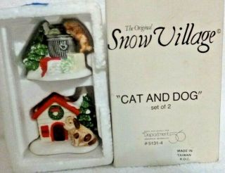Dept 56 Snow Village Cat And Dog - 51314