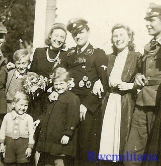 Rare Decorated German Elite Waffen Oberscharführer Panzerman W/ Family