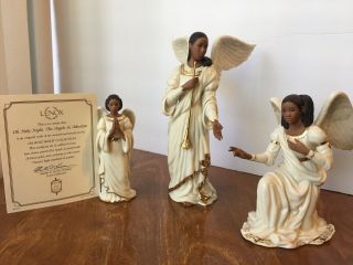 Lenox “oh Holy Night” Nativity Angels Set Of 3 W/ Box And