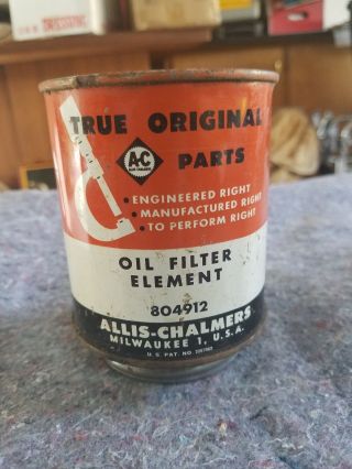 Allis Chalmers Parts Oil Filter Element Farm Tractor Vintage Old Sign