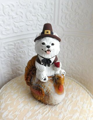 Samoyed Thanksgiving Pilgrim Hand Sculpted By Raquel At Thewrc Ooak