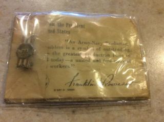 Rare Wwii Us Army / Navy Sterling Silver Production Awards From Roosevelt