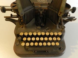 1912 Oliver Visible Typewriter Model No 5 Serial 325707 For Repair Or Parts