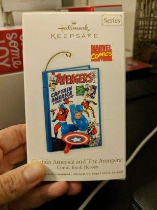 2011 Hallmark Keepsake Ornament Captain America And The Avengers Comic Book Hero