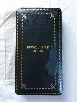 Wwii Us Military Bronze Star Medal Empty Coffin Presentation Case Box