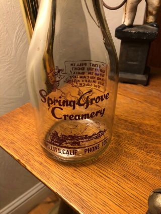 Spring Grove Creamery Dairy Milk Quart Bottle
