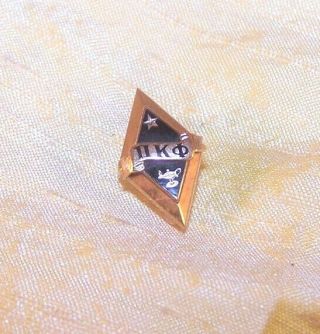 Vintage Pi Kappa Phi Fraternity 10k Gold Member Pin / Badge Old