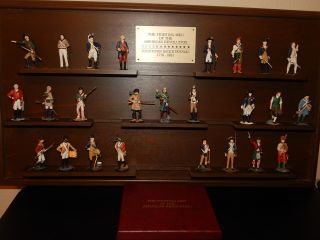 Fighting Men Of The American Revolution 25 Painted Figures Display,  54 Mm Pewter