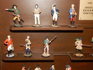 Fighting Men of the American Revolution 25 painted figures display,  54 mm pewter 3