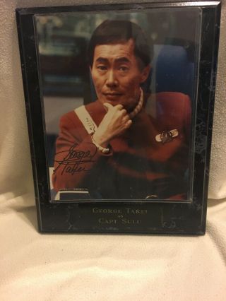 Star Trek George Takei Sulu Autographed/signed 8x10 Glossy Color Photo D - 1