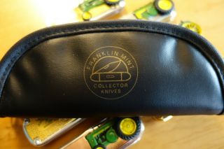 JOHN DEERE: 7 Franklin Collectors Folding Pocket Knives/Cases 3