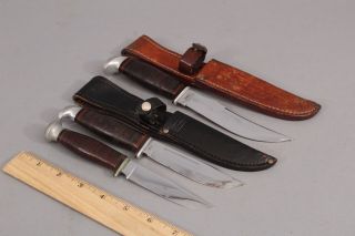 3 Vintage Case Xx Fixed - Blade Hunting Knives,  364 Sab,  323 - 5,