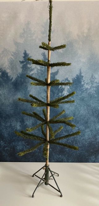 Vintage Feather Brush Christmas Tree 42 " Realistic Branches
