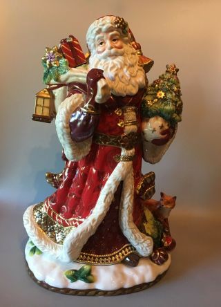 Fitz & Floyd Renaissance Holiday Santa / Large Figurine