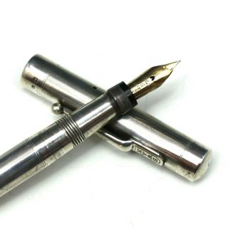Vintage Mabie Todd Swan Sterling Silver English Hallmarked Fountain Pen As - Is