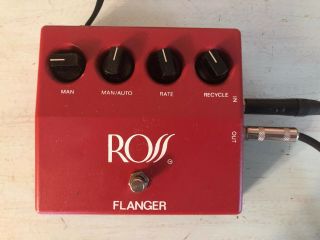 Vintage Ross Flanger Effects Pedal Made In Taiwan Analog Usa