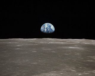 Apollo 11 Mission Earthrise Over Moon 11x14 Silver Halide Photo Print