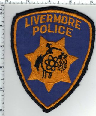 Livermore Police (california) Uniform Takeoff Shoulder Patch - From The 1970 