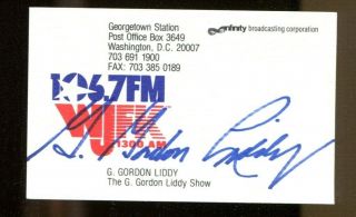 G.  Gordon Liddy Signed Business Card Autographed Watergate Conspirator 55916