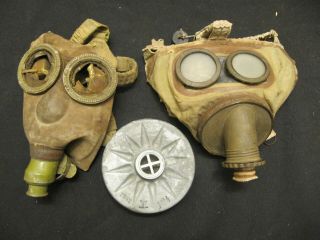 Ww2 Japanese French Gas Masks And Ww2 German Filter Tough Shape