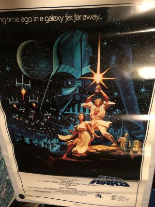 1992 Star Wars 15th Anniversary Poster Hildebrandt Style " B " 27x41 004921