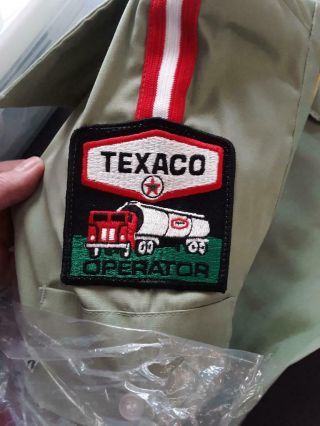 Texaco Tank Truck Driver Uniform Shirt Nos Large Gas Oil Trucking Short Sleeve