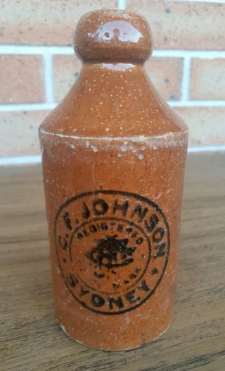 C.  F Johnson Sydney Antique Ginger Beer Bottle