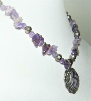 Carolyn Pollack Relios Sterling Silver Purple Amethyst Necklace