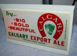 Vintage Calgary Export Ale Light Up Advertising Sign Changes Color Usa
