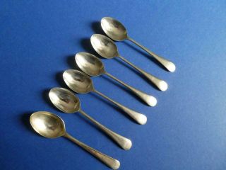 6 Vintage Old English Stainless Nickel Silver Tea Spoons 5 " /13cms