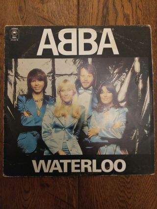 Abba ‎– Waterloo,  Israeli Different Cover,  Epic Epc 80179,  1974,  Ex