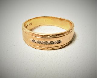Vintage 10k Gold Band Ring Women 
