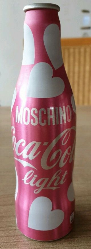 Coca Cola Alu Bottle From Switzerland.  Empty Bottle.  Moschino Designer
