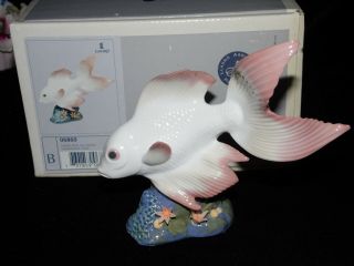 Lladro Figurine 6860 Pond Dreamer Angel Fish Large 5.  25 " Tall Mib